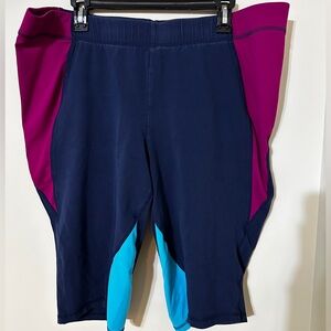 Lane Bryant Women's Athletic Shorts - Navy, Magenta, and Teal